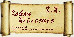 Kokan Milićević vizit kartica
